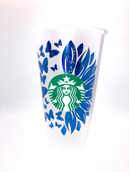 Sunflower and Butterflies 24 ounce Vinti SB cup