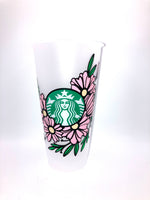 Flower with Custom name Vinti 24 ounce cup